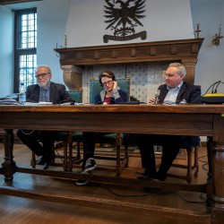 Panel discussion with Vladimír Urbánek, Lucie Storchová and John Exalto.