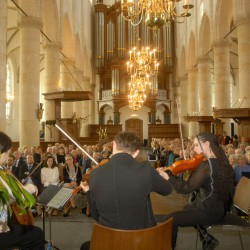 Damsco Quartet met de toehoorders in de kerk