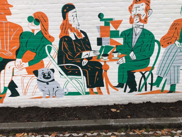 Muurschildering Breda met Comenius Muurschildering Breda met Comenius