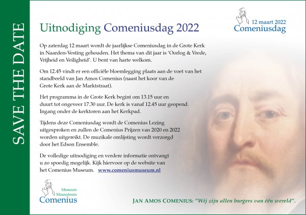 Save the date: Comeniusdag 12 maart